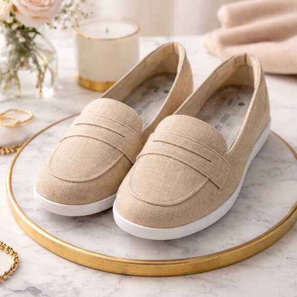 Clarks Shoes - Clarks Beige Slip-On Shoes – Size 8.5